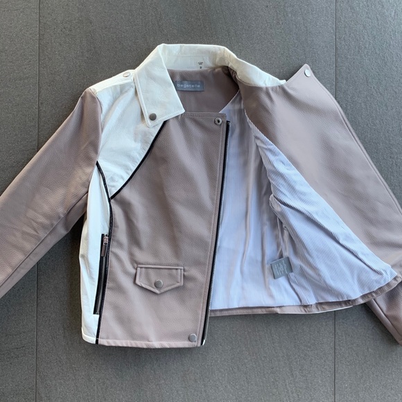 Anthropologie Bagatelle Faux Leather Moto Jacket - Picture 7 of 8